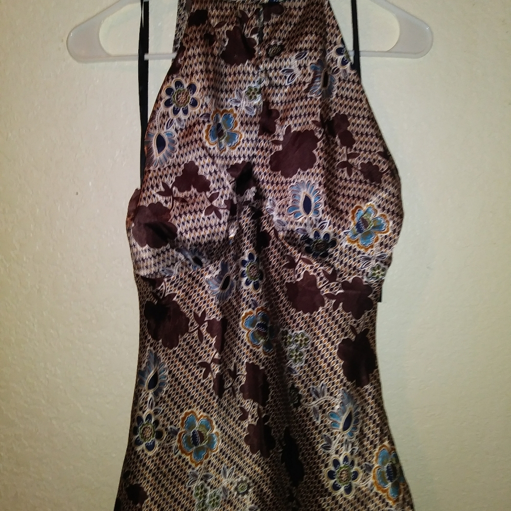 New brown satin shirt
